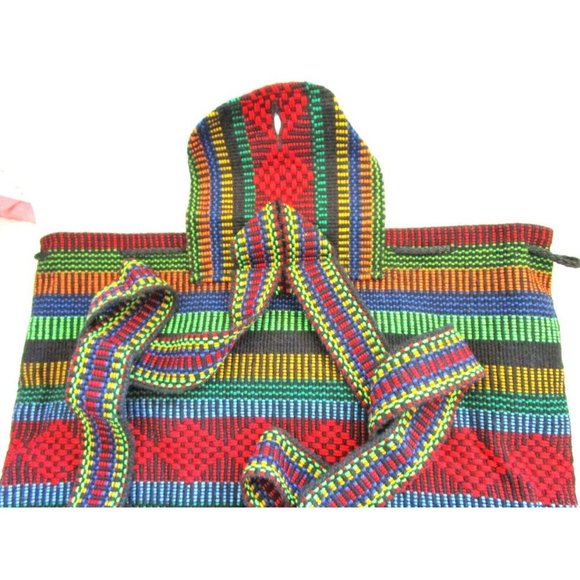 Authentic RASTA Pinzon Bag Beach Hippie Ethnic Backpack Made in Mexico Unisex - Picture 2 of 7